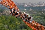Attraction au Parc d'attractions de Madrid