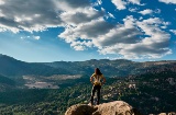 Wanderer im Nationalpark der Sierra de Guadarrama, Madrid