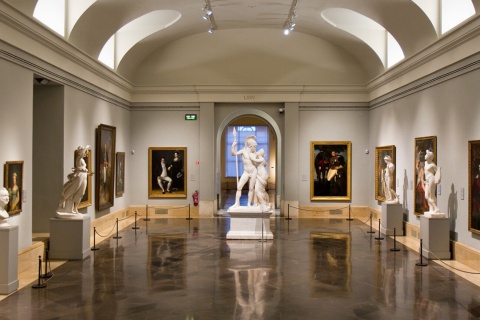 Central gallery of the Prado Museum in Madrid