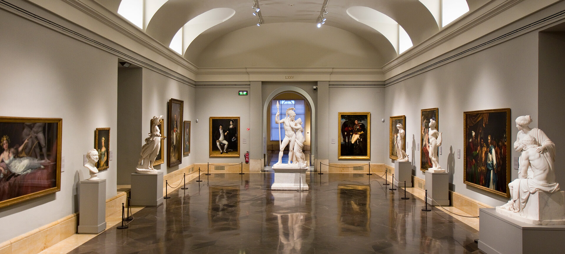 Central gallery of the Prado Museum in Madrid