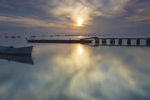 Mar Menor von Los Alcázares aus gesehen (Region Murcia)