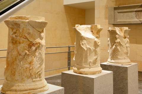 Detail der Innenräume im Museum des Römischen Theaters von Cartagena