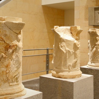 カルタヘナ古代ローマ劇場博物館の内部の詳細