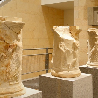 Detalle interior del Museo del Teatro Romano de Cartagena