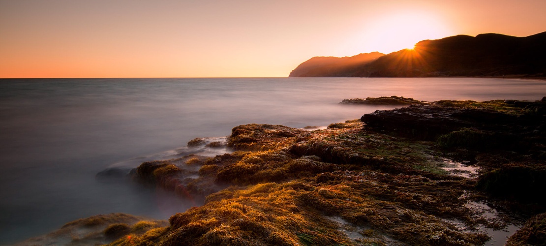 Sunset on Calblanque beach, Murcia.