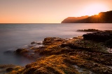 Strand Calblanque bei Sonnenuntergang, Murcia.