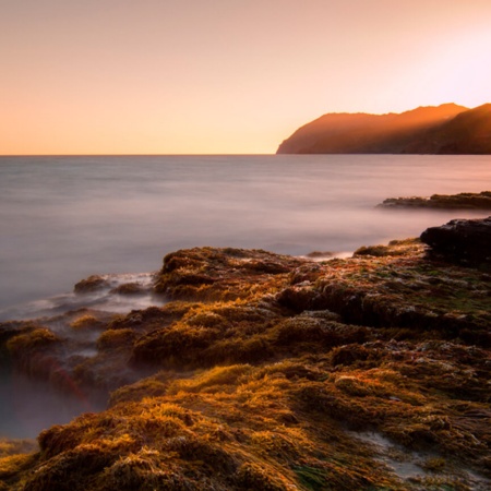 Playa de Calblanque al atardecer, Murcia.