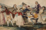 La poule aveugle. Real Fábrica de Tapices. Francisco de Goya y Lucientes