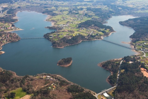 Barrage de Abegondo dans la réserve de biosphère As Mariñas Coruñesas