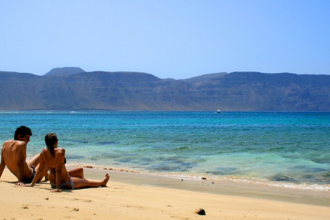 La Francesa beach, Chinijo Archipelago, La Graciosa, Lanzarote.