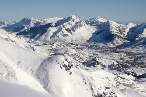 Villamanin en hiver. Alto del Bernesga