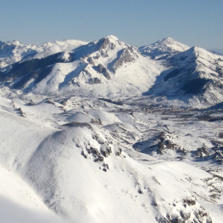 Villamanin in inverno. Alto del Bernesga