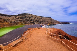 Laguna Charco de Los Clicos a Lanzarote, nelle Isole Canarie