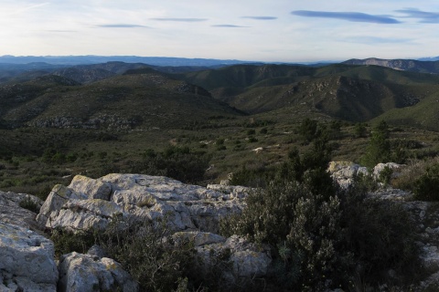 Vue panoramique depuis le parc naturel du Garraf à Barcelone