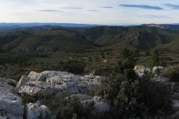 Panoramic view from the Natural Park of El Garraf in Barcelona