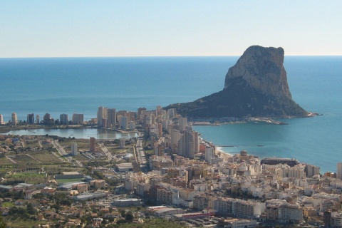 General view of the Peñón de Ifach