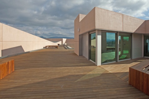 Terraza del Museo de la Universidad de Navarra