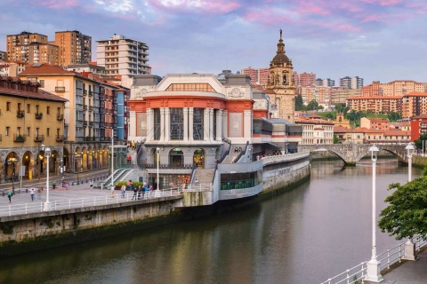 Vue extérieure du marché de la Ribera, Bilbao