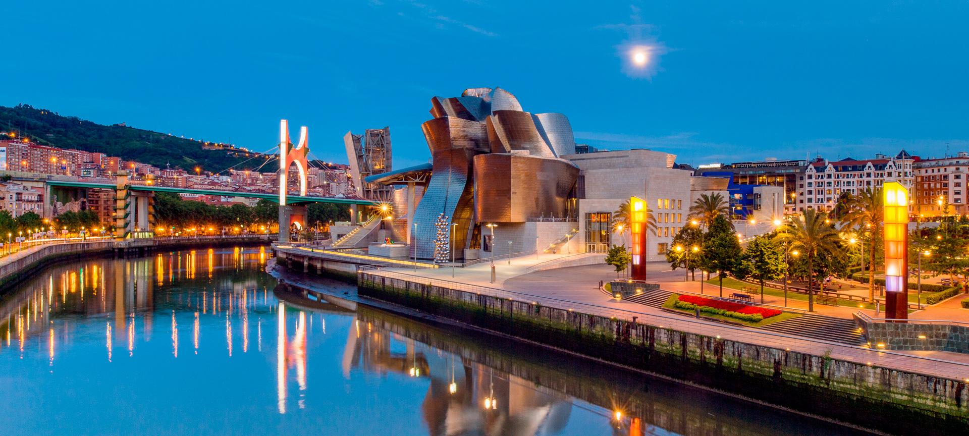 Night visit to the Guggenheim Museum inn Bilbao, Vizcaya, the Basque Country Night visit to the Guggenheim Museum inn Bilbao, Vizcaya, the Basque Country