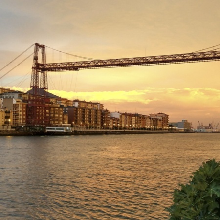 A famosa Ponte Bizkaia de Portugalete (Bizkaia, País Basco)