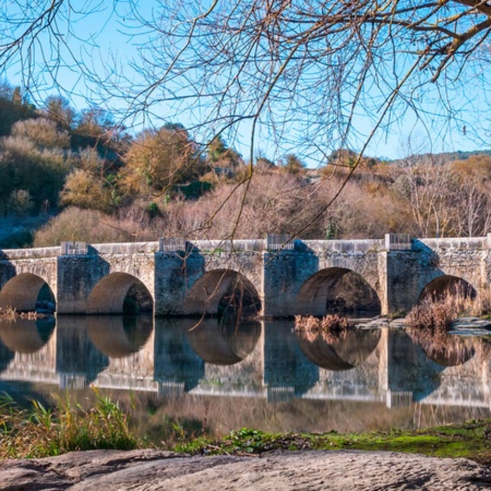 Römische Brücke in Trespuentes. Álava.