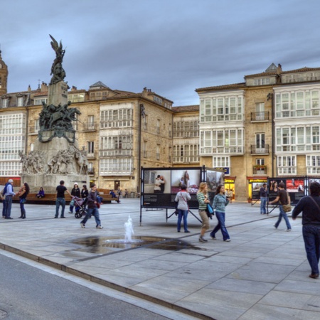 Plaza de la Virgen Blanca square in Vitoria Gasteiz (Álava, the Basque Country)