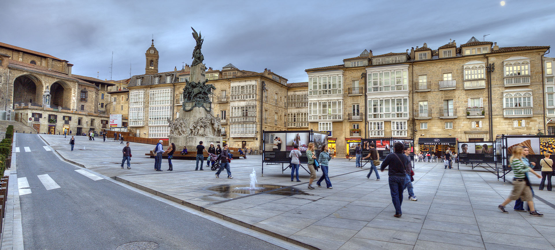 Plaza de la Virgen Blanca square in Vitoria Gasteiz (Álava, the Basque Country)