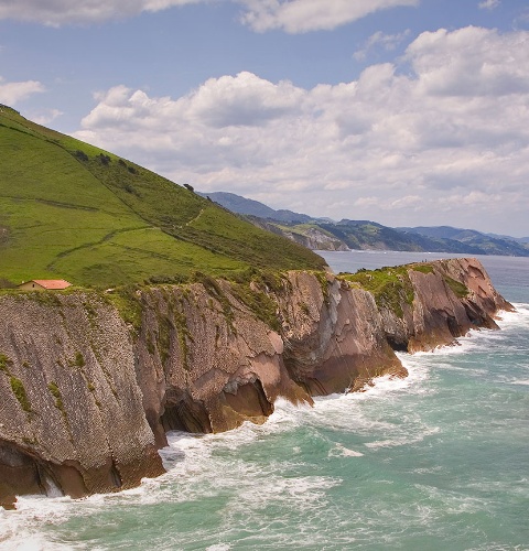 Kliffküste von Zumaia. Gipuzkoa