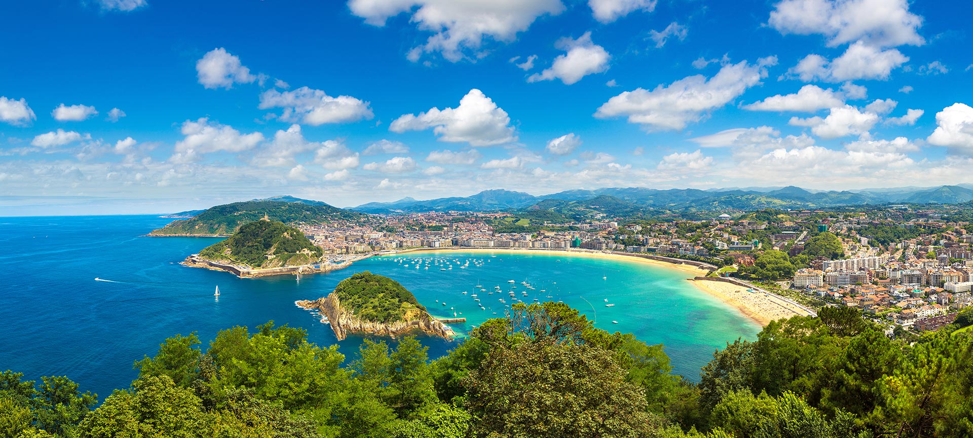 Aerial view of San Sebastian. Guipuzkoa