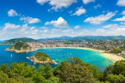 Veduta aerea di San Sebastián. Guipuzkoa