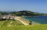 Imagem panorâmica de Zarautz (Gipuzkoa, País Basco)