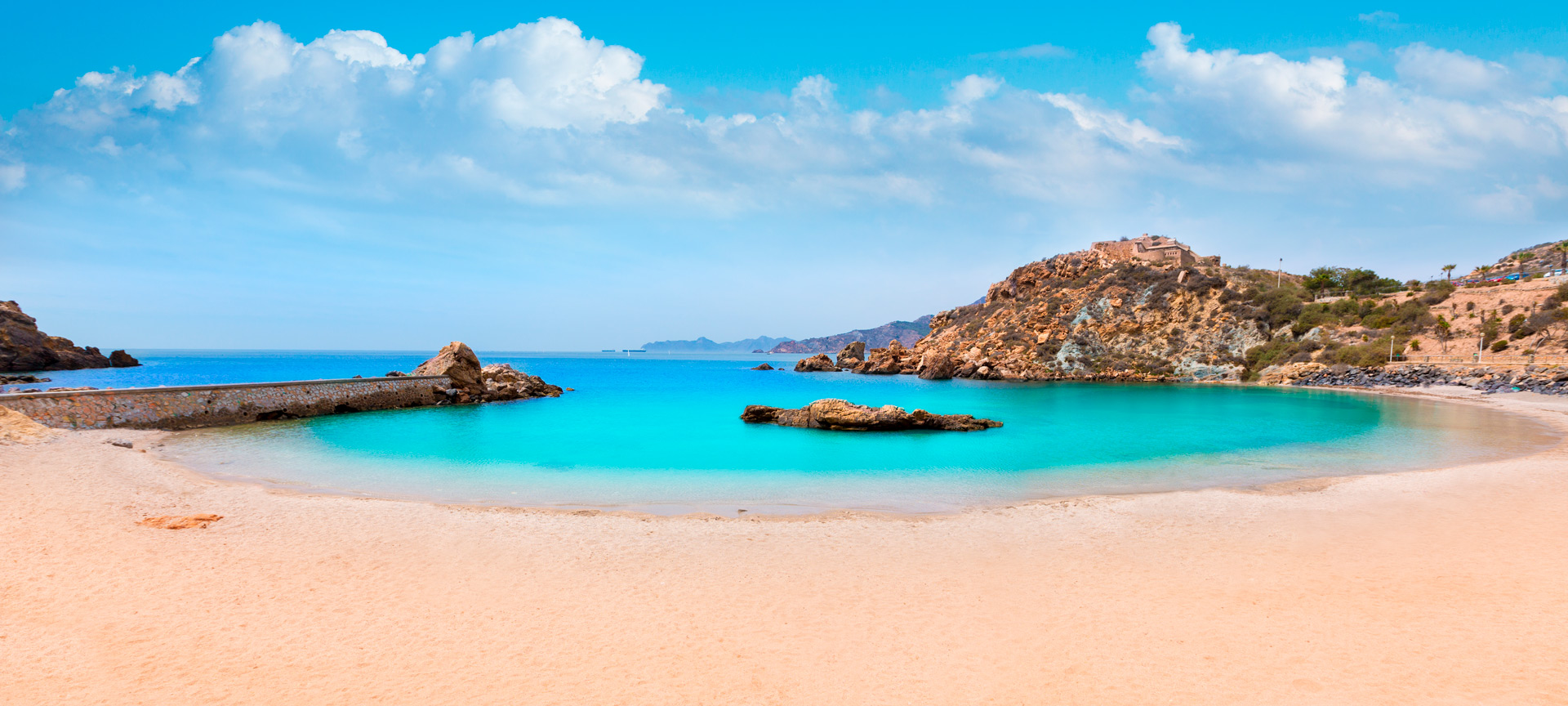 Cala Cortina beach in Cartagena, Murcia