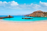Cala Cortina beach in Cartagena, Murcia