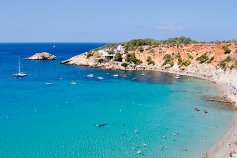 Cala d'Hort Beach in Sant Josep de Sa Talaia, Ibiza, Balearic Islands