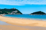 Praia de La Concha de San Sebastián, em Guipúscoa (País Basco)