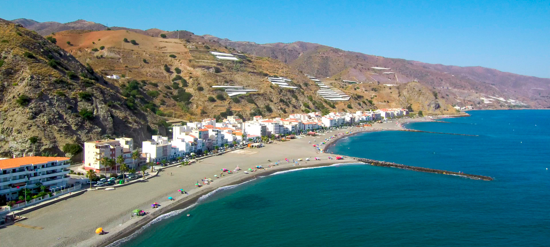 Playa de La Mamola, Granada, Andalusien Playa de La Mamola, Granada, Andalusien