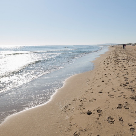 Plage de La Marina à Elche, dans la province d’Alicante, région de Valence