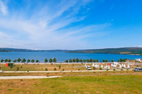 Plaża Jeziora As Pontes w A Coruña, Galicja