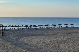 Praia de Marina de la Torre de Mojácar, em Almeria (Andaluzia)