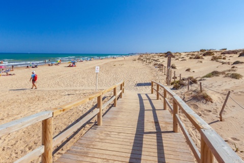 Strand El Moncayo de Guardamar in Alicante, Valencianische Gemeinschaft