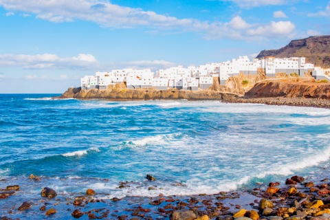 Playa de San Felipe de Santa Maria de Guia en Gran Canaria, Islas Canarias