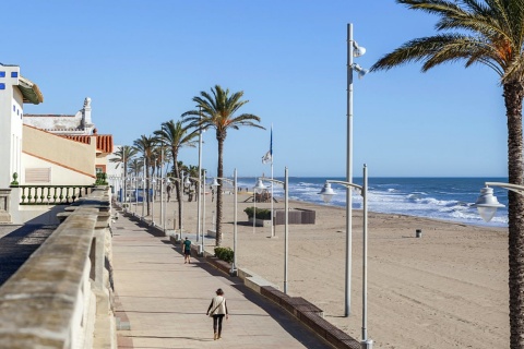 Playa de Sant Salvador de El Vendrell en Tarragona, Cataluña