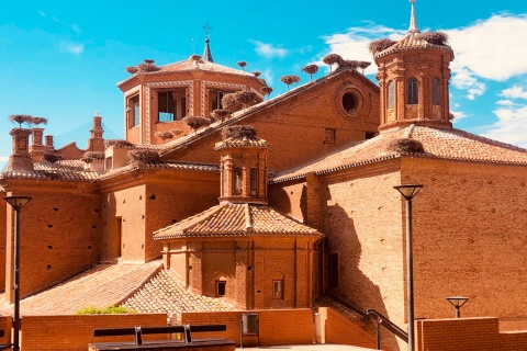 Stiftskirche San Miguel in Alfaro. Die größte Storchenkolonie Europas