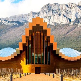 Bodegas Ysios winery in La Guardia. Santiago Calatrava