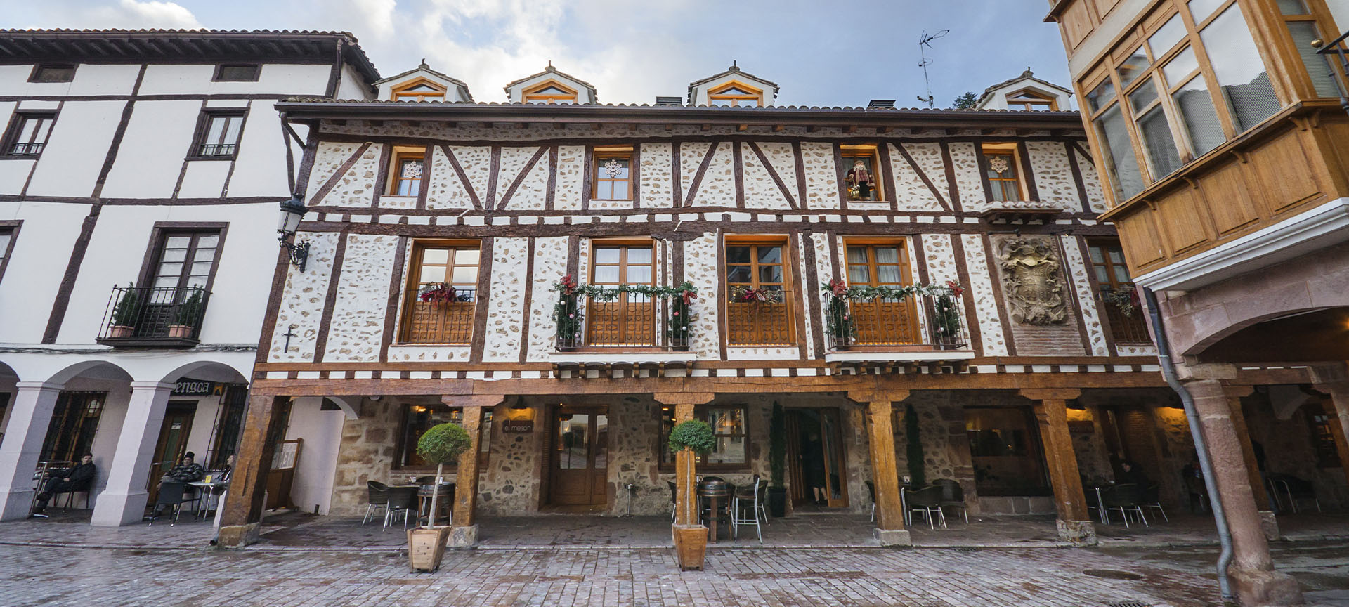 Plaza Mayor square in Ezcaray (La Rioja)