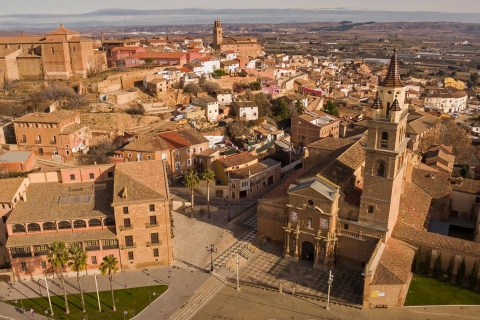 Veduta aerea di Calahorra. La Rioja