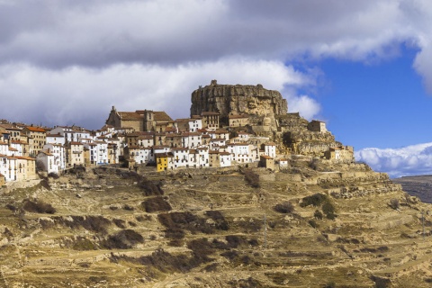 Panoramic view of Ares del Maestre (Castellón, Valencian Community)