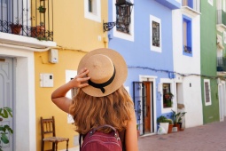 Tourist visiting Villajoyosa in Alicante