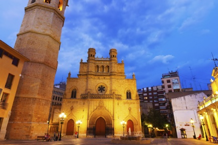 A Plaza Mayor de Castellón de la Plana (Castellón, Comunidade Valenciana)