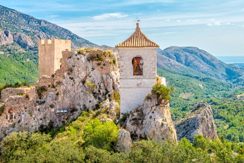 Vista do Castelo de San José de Guadalest. Alicante.